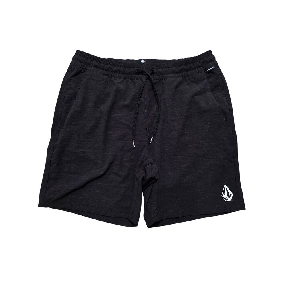Volcom Understoned Drawcord Waist 7.5" Short Black Size Medium
